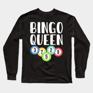 Bingo Queen T shirt For Women Long Sleeve T-Shirt